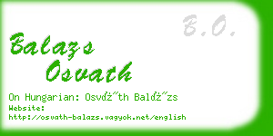 balazs osvath business card